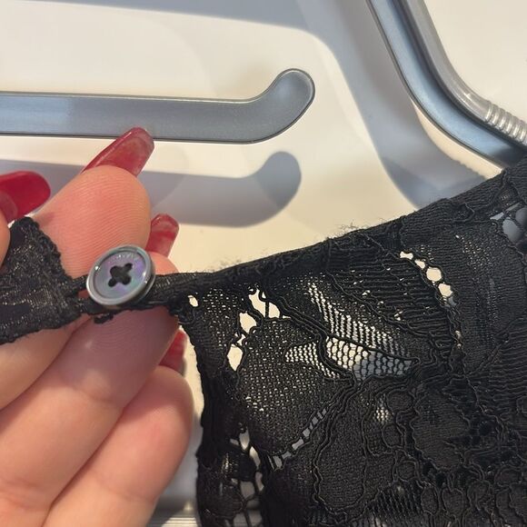 Babaton masaki classic black mini lace long sleeve dress size 8 NWT - Picture 7 of 10